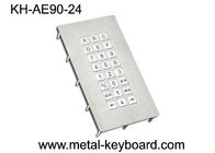24 teclados industriais ásperos do metal das chaves com a montagem de painel superior
