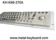 Teclado de computador industrial do metal de 70 chaves com Trackball/teclado de aço inoxidável do quiosque