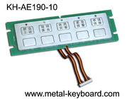 Personalizado 10 chaves teclado numérico de aço inoxidável, teclado numérico do metal da entrada com luz do diodo emissor de luz