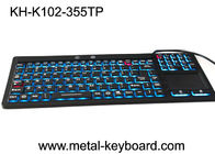 O teclado industrial 106 do PC da relação impermeável de USB não fecha nenhum ruído com Touchpad