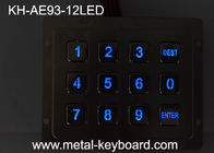 Chaves de aço inoxidável do teclado numérico 4X3 12 do luminoso do diodo emissor de luz do à prova de água