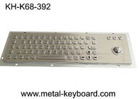 Metal industrial do teclado de computador do vandalismo com o Trackball da montagem do painel