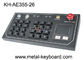 Plastic Buttons IP54 Metal Panel Ruggedized Keyboard