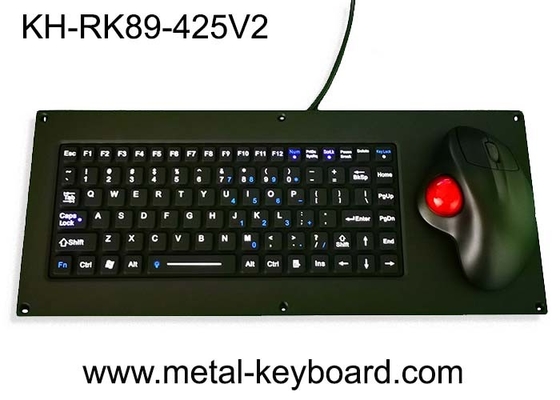 Teclado do silicone IP65 com o teclado ergonômico da montagem do painel do metal de USB do rato do Trackball