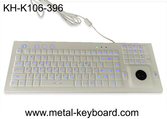 Teclado numérico da montagem do painel do Trackball da resina do teclado da borracha de silicone de 104 chaves do FN