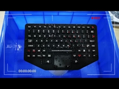 teclado de silicone industrial portátil militar luz de fundo robusta com touchpad