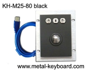 Rato preto do Trackball do metal da cor com os 3 botões para dispositivos do muti-uso