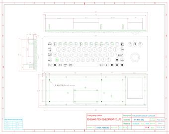 67 chaves Ruggedized o teclado/o teclado computador do metal com Trackball do laser