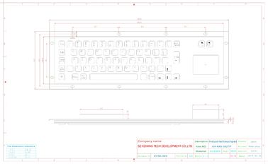 Metal industrial Dustproof do teclado de computador com chaves do Touchpad e do rato