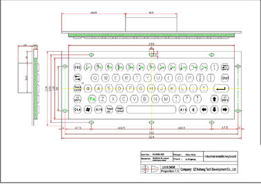 IP65 vândalo - teclado industrial para o quiosque do Internet, teclado do metal da prova dos SS
