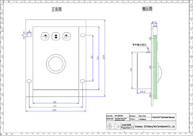 Do rato industrial do computador da taxa IP65 bens materiais de aço inoxidável do Trackball
