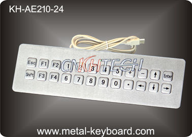Teclado industrial impermeável dinâmico do quiosque do metal do porta usb com 24 chaves
