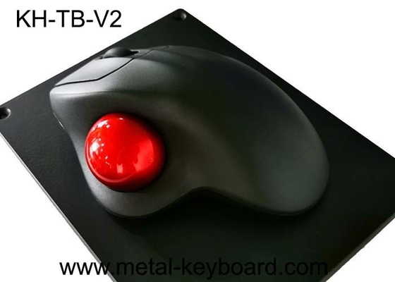 Trackball da resina com metal preto o painel montado, rato industrial do computador