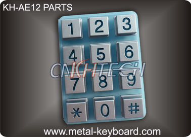 O teclado numérico customizável industrial de 12 chaves parte a membrana do silicone com botões do metal