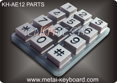 O teclado numérico customizável industrial de 12 chaves parte a membrana do silicone com botões do metal