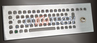 Teclado áspero com trackball, teclado do metal IP65 industrial de computador de secretária