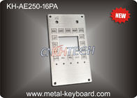 Chaves de aço inoxidável do teclado numérico 16 do quiosque do teclado numérico IP65 industrial customizável de aço inoxidável
