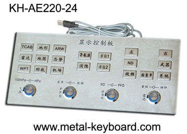 Metal o teclado chave liso da plataforma industrial do controle, teclado metálico