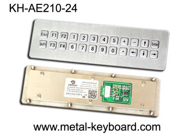 Teclado industrial impermeável dinâmico do quiosque do metal do porta usb com 24 chaves