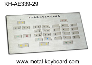 Teclado industrial áspero personalizado do metal para o quiosque de carregamento com 29 chaves