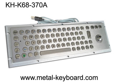 Teclado de computador industrial resistente do vândalo com trackball, metal do teclado do à prova de água