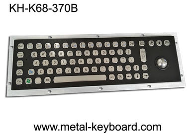 Teclado de computador industrial de aço inoxidável áspero com o Trackball da prova da água