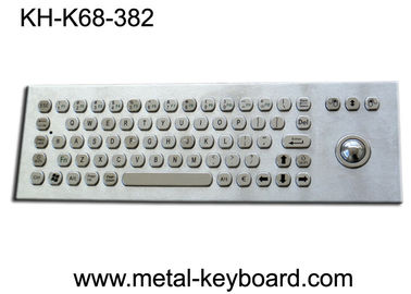 67 chaves Ruggedized o teclado/o teclado computador do metal com Trackball do laser
