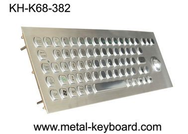 Teclado industrial do PC do metal da montagem do painel com Trackball impermeável