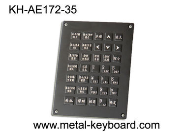 Anti - teclado de aço inoxidável preto do vândalo, teclado marinho industrial