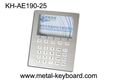 Teclado de aço inoxidável da disposição feita sob encomenda, teclado do quiosque de Digitas com 25 chaves