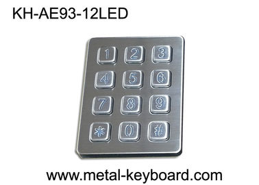 A prova 12 do vândalo do teclado do metal de Digitas do quiosque de auto-serviço fecha 3x4