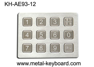 Teclado industrial numérico de aço inoxidável áspero em 3 x 4 chaves da matriz 12
