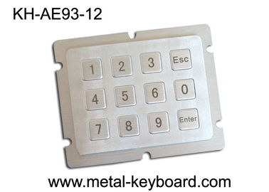 Teclado numérico do metal da prova do vândalo com 12 chaves na matriz 4 x 3 para o quiosque de embarque