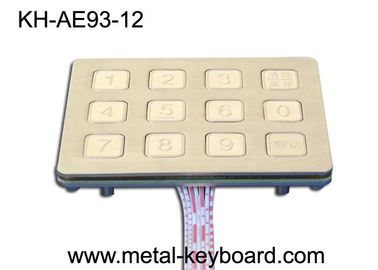 Teclado exterior do metal do quiosque do acesso de 12 chaves com prova da água IP65