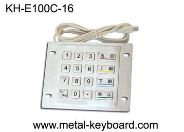 Teclado numérico de aço inoxidável com 16 chaves, porta usb do quiosque da prova do vândalo