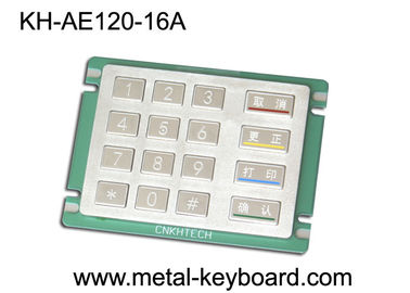 Anti - teclado numérico de aço inoxidável oxidado da montagem do painel 4x4 em chaves da matriz 16