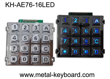 Teclado numérico interno iluminado do metal do controle de acesso com 16 parte traseira - chaves claras