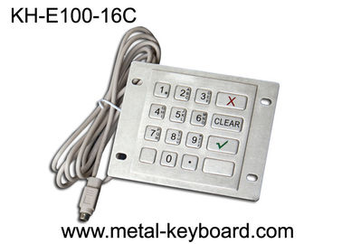 Teclado numérico do metal do à prova de água, chaves de aço inoxidável do teclado numérico 16 da relação do picosegundo /2