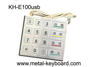 4 4 projetam o teclado do quiosque do metal do pagamento de 16 chaves com relação de PS2/USB
