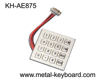 Teclado do quiosque do metal/teclado numérico industriais feitos sob encomenda de Digitas com 16 chaves