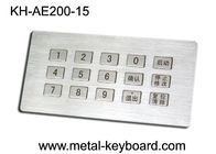 Do teclado de aço inoxidável do quiosque do metal de 15 chaves teclado numérico numérico customizável pela disposição 3 x 5