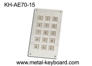 Teclado numérico numérico do metal do quiosque com 15 chaves para o tempo do sistema público - prova