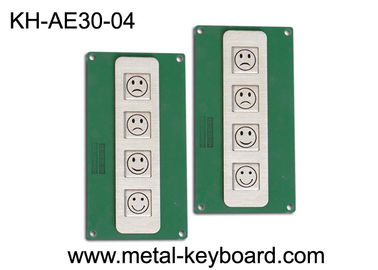 Teclado de aço inoxidável do metal de 4 chaves para o dispositivo da avaliação do serviço ao cliente