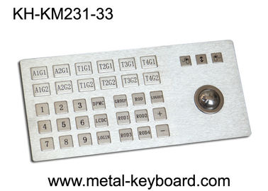 Teclado industrial Ruggedized da montagem do painel do metal com Trackball