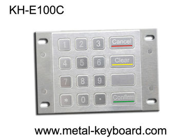 Teclado numérico público resistente do Informação-quiosque do vândalo de 16 chaves, teclado numérico da entrada do metal