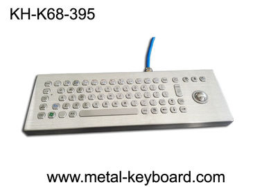 Teclado de computador industrial áspero do metal de 70 chaves com trackball de 25mm