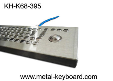 Teclado de computador industrial áspero do metal de 70 chaves com trackball de 25mm