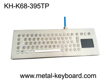 Teclado industrial de aço inoxidável com Touchpad, teclado do Desktop de computador do metal
