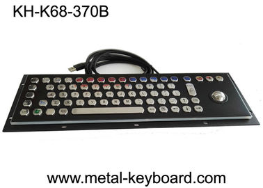 Teclado de computador industrial do PC, painel de aço inoxidável do teclado preto do metal
