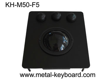 Do painel preto do metal do porta usb rato industrial do Trackball com a bola da resina de 50MM